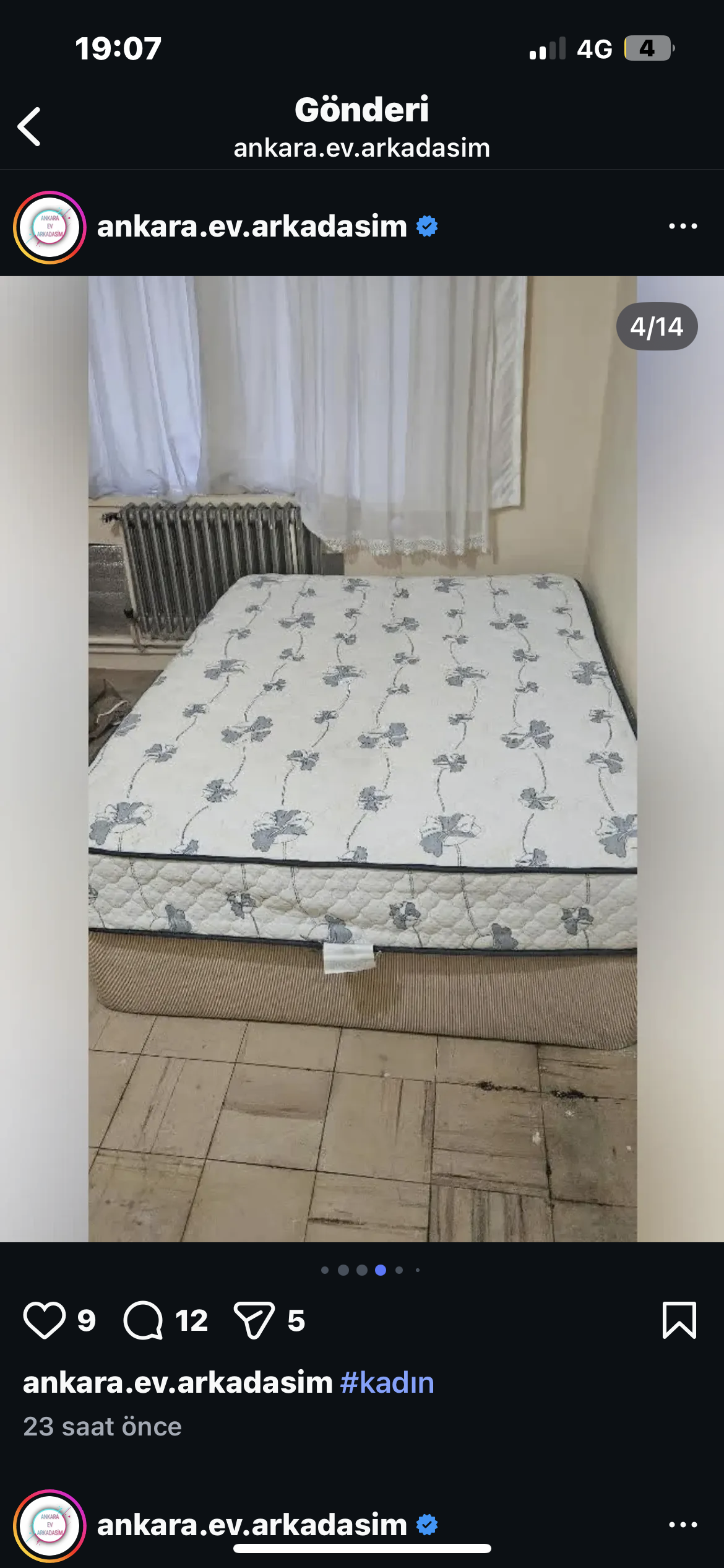 Çankaya kiralık oda – DİKİMEVİ 3+1 metroya yürüme mesafesi