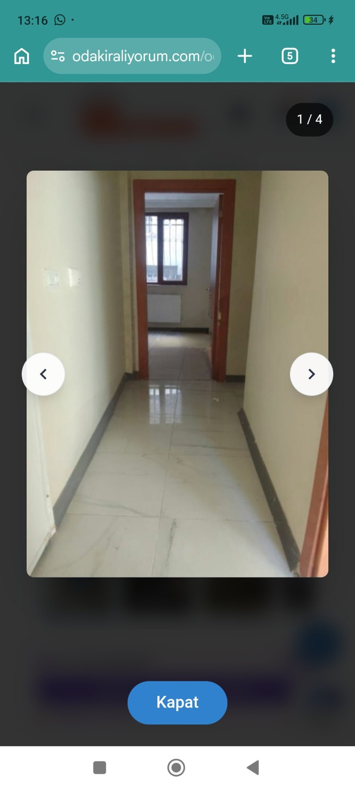 Esenyurt kiralık oda – Aylık kira 8 bin faturalar ortak